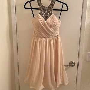 Little Mistress London embellished halter top cocktail dress